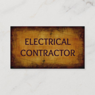 Electrical Contractor Antique Business Card