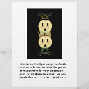 Electrical contractor outlet electricians business flyer