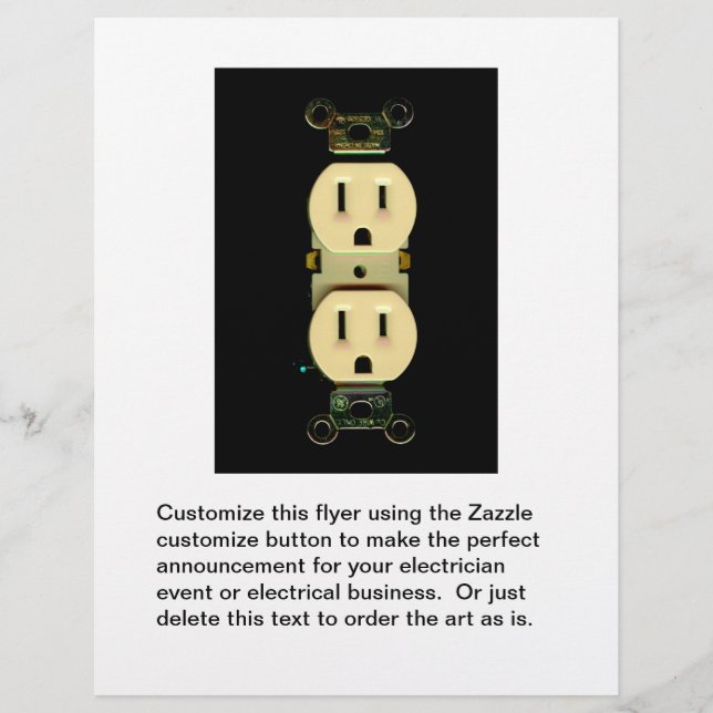 Electrical contractor outlet electricians business flyer (Front)