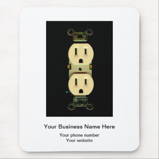 Electrical contractor outlet electricians business mouse pad
