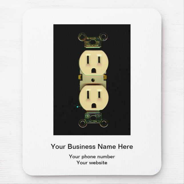 Electrical contractor outlet electricians business mouse pad (Front)
