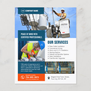Electrical Contractor Services Custom Flyer
