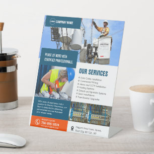 Electrical Contractor Services Custom Pedestal Sign