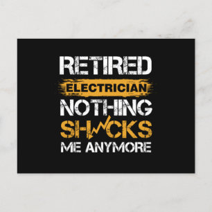Electrical Electricity Tradesman Wiring Retired El Postcard
