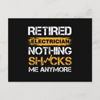 Electrical Electricity Tradesman Wiring Retired El Postcard