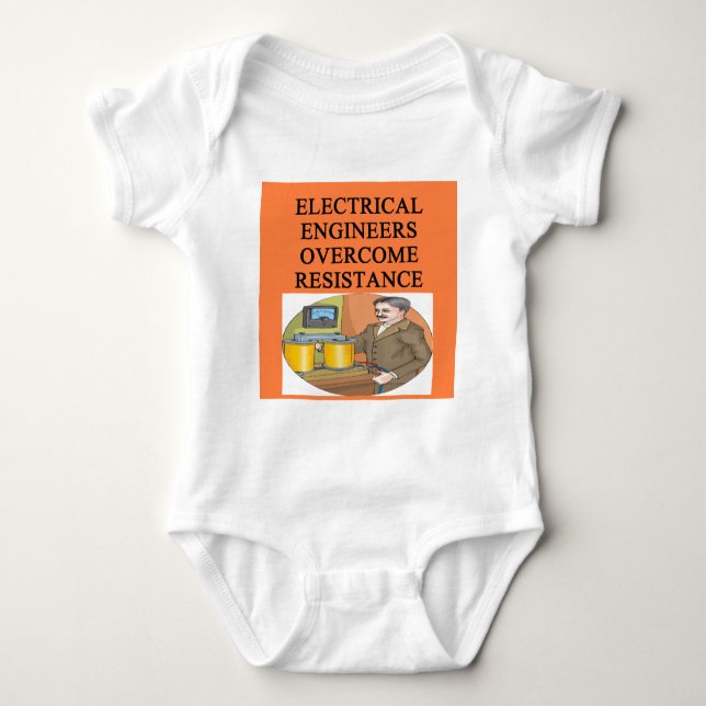 electrical engineer baby bodysuit (Front)