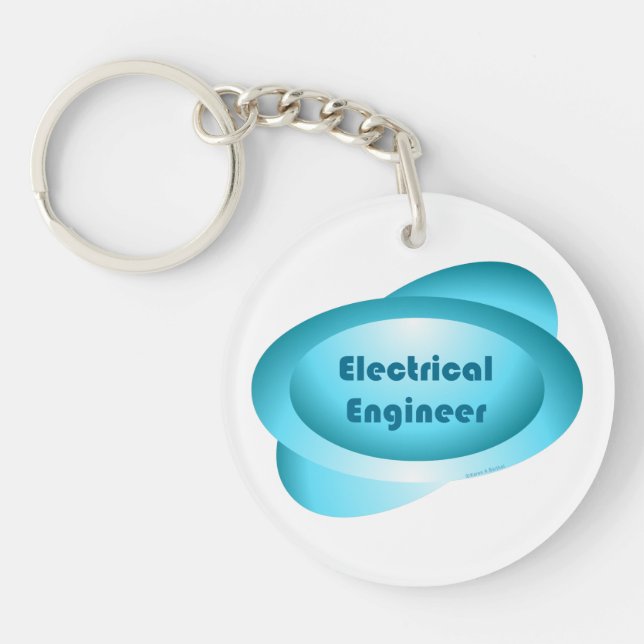 Electrical Engineer Blue Key Ring (Front)