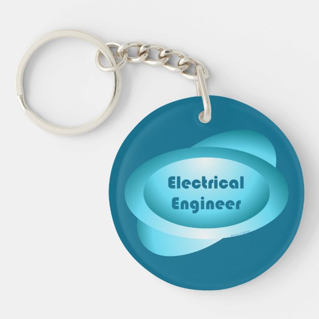 Electrical Engineer Blue Key Ring (Front)