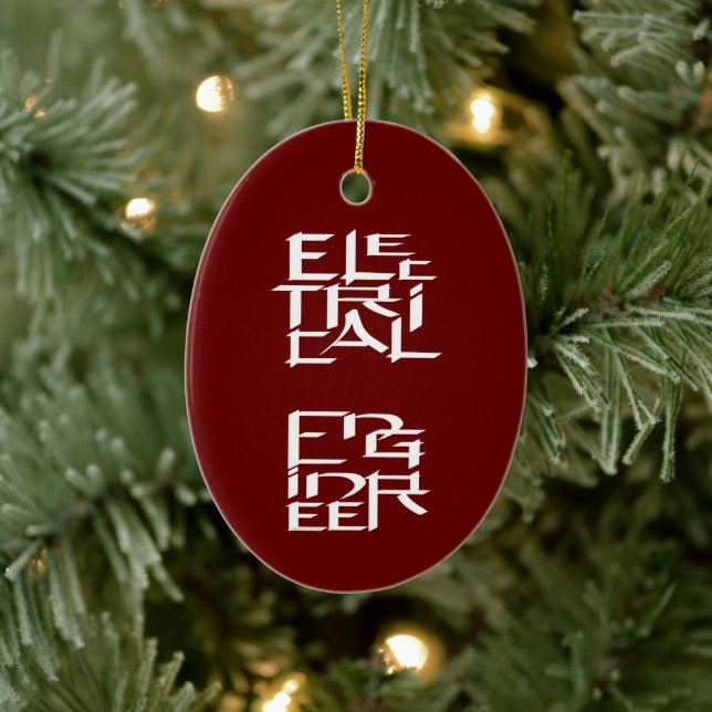 Electrical Engineer Character Ceramic Ornament (Tree)