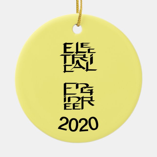 Electrical Engineer Character Ceramic Ornament (Front)