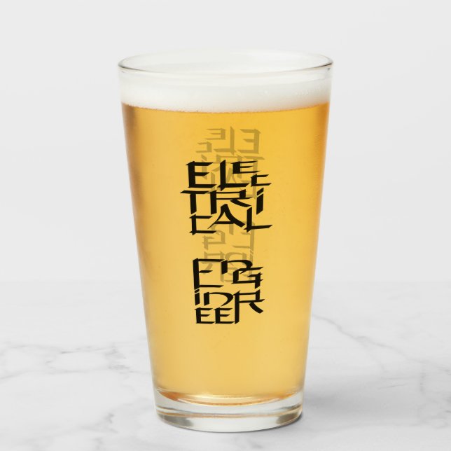 Electrical Engineer Character Glass (Front Filled)