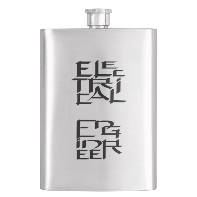 Electrical Engineer Character Hip Flask (Front)