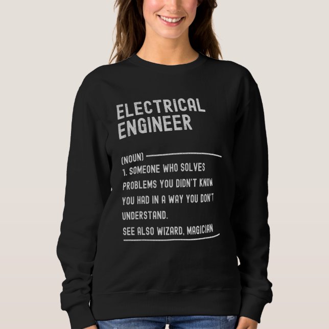 Electrical Engineer Definition Shirts Funny Job Ti (Front)