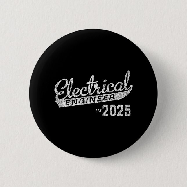 Electrical Engineer Graduation 2025  6 Cm Round Badge (Front)