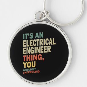 Electrical Engineer Job Title Gift Key Ring