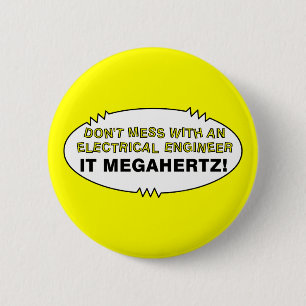 Electrical Engineer Megahertz Oval 6 Cm Round Badge