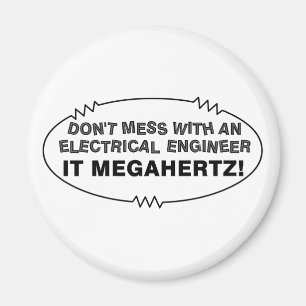Electrical Engineer Megahertz Oval Magnet