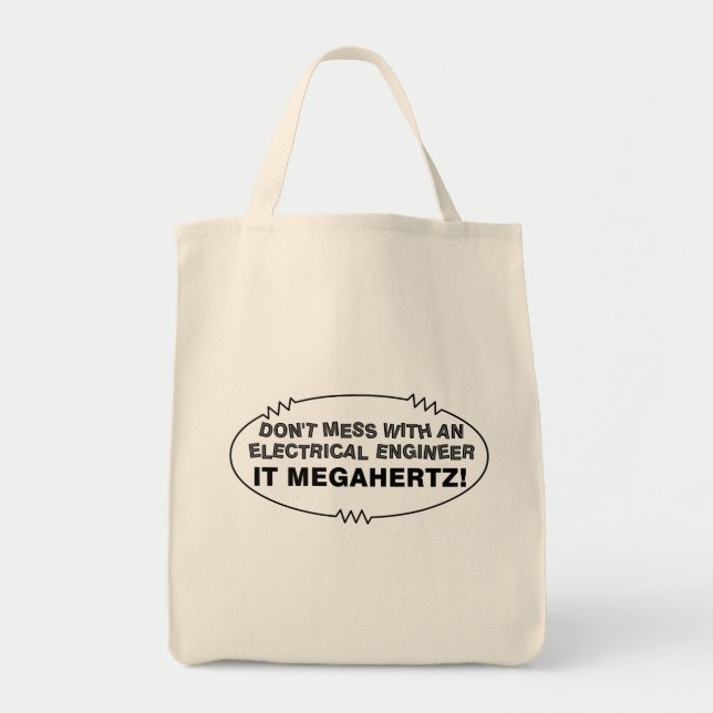 Electrical Engineer Megahertz Oval Tote Bag (Front)