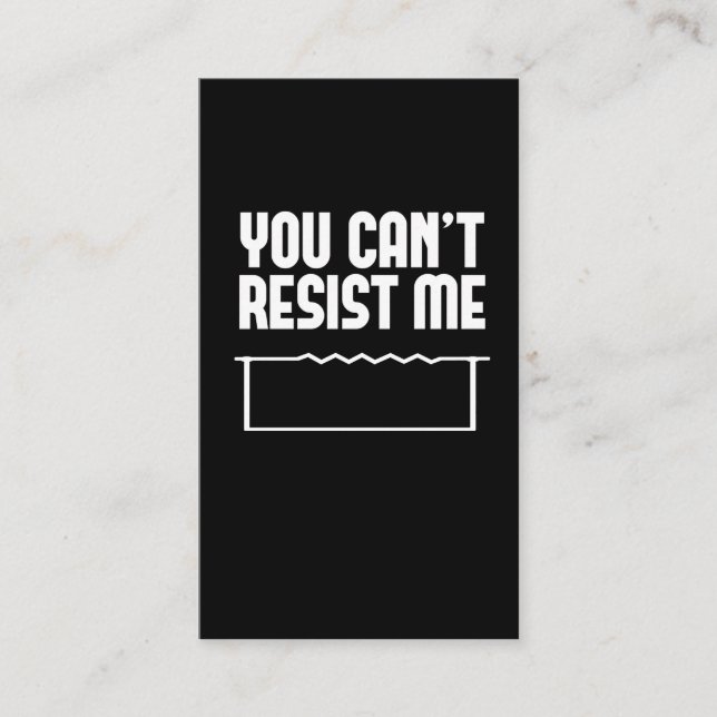 Electrical Engineer Resistor - Funny Flirt Date Business Card (Front)