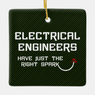Electrical Engineer Right Spark Ceramic Ornament