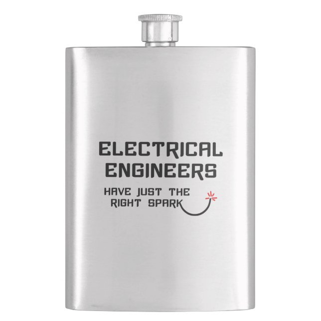 Electrical Engineer Right Spark Hip Flask (Front)