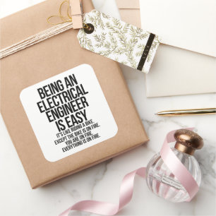 Electrical engineer square sticker