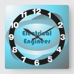 Electrical Engineer Square Wall Clock