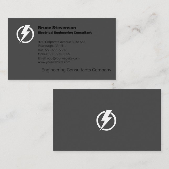 Electrical Engineering Consultant  Business Card (Front/Back)