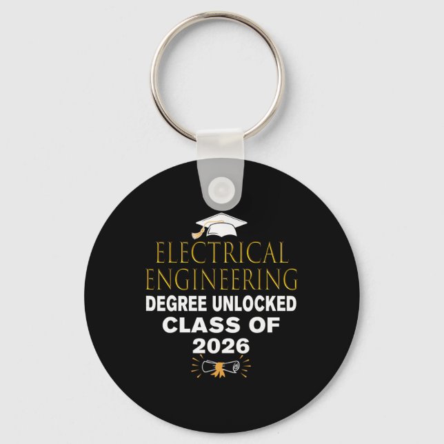Electrical Engineering Degree Unlocked Cl Of 2026  Key Ring (Front)