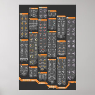 Electrical Engineering Symbols Reference Poster