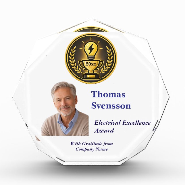 Electrical Excellence Professional Award Photo  Block (Front)