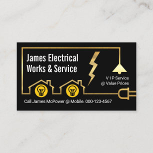 Electrical Home Power Circuit Line Business Card
