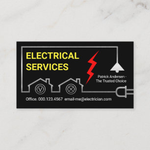 Electrical Home Power Circuit Line Business Card