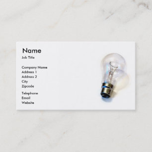 Electrical Lighting Light Bulb Business Card