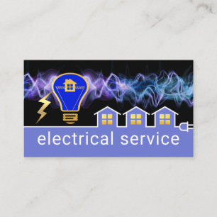 Electrical Lightning Charging Home Wiring Circuit Business Card