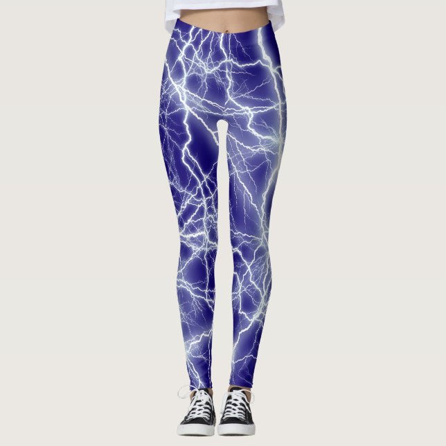 Electrical Lightning Sparks Leggings (Front)