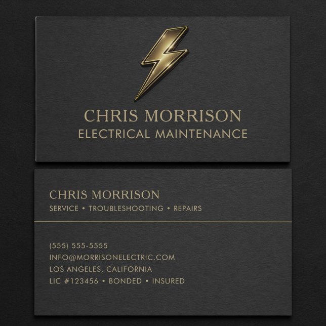Electrical Maintenance Professional Business Card (Creator Uploaded)