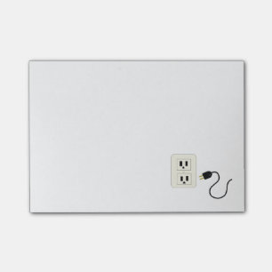 Electrical Outlet and Cord Post-it Notes