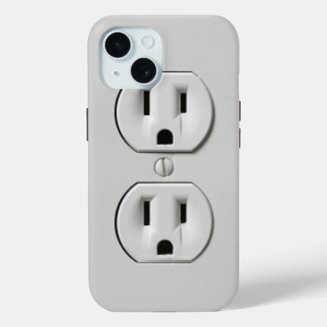 Electrical Outlet - iPhone 15 Case (Back)