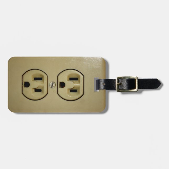 Electrical Outlet Luggage Tag (Front Horizontal)