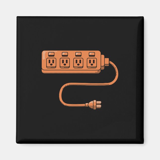 Electrical Outlet Plug And Socket Couples Hallowee Magnet (Front)