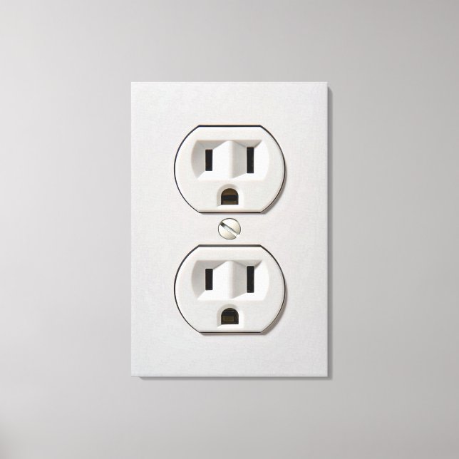 Electrical Outlet Plug-in Canvas Print (Front)