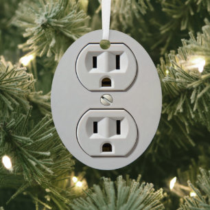 Electrical Outlet Plug-in Metal Tree Decoration