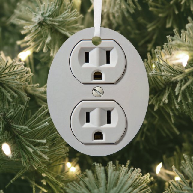 Electrical Outlet Plug-in Metal Tree Decoration (Insitu)
