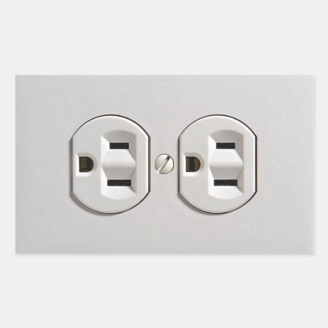 Electrical Outlet Plug-in Rectangular Sticker (Front)