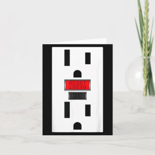 Electrical Outlet Socket Funny Halloween Card