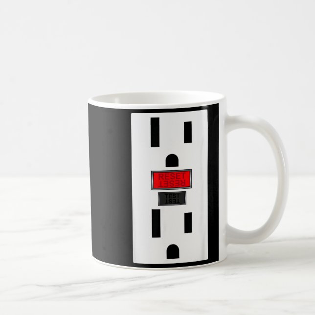 Electrical Outlet Socket Funny Halloween Coffee Mug (Right)