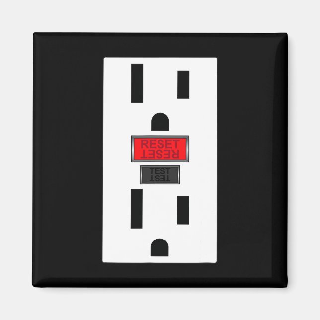 Electrical Outlet Socket Funny Halloween For Coupl Magnet (Front)
