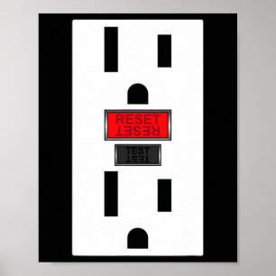 Electrical Outlet Socket Funny Halloween For Coupl Poster
