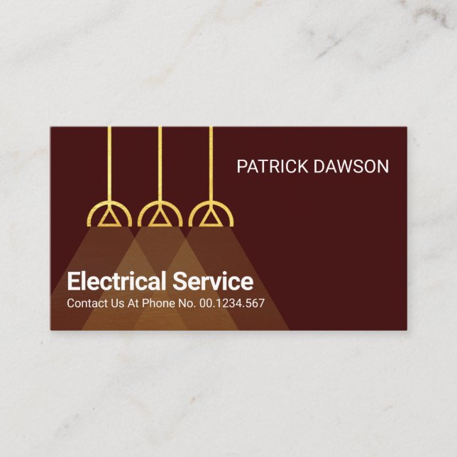 Electrical Overhead Light Lampshades Business Card (Front)